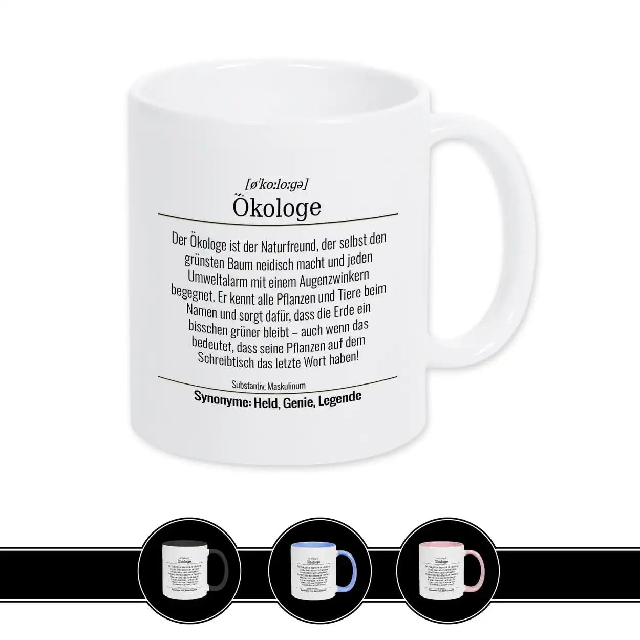 Tasse für Ökologe Weiß Geschenkidee Weihnachten