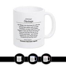 Tasse für Ökologe Weiß Geschenkidee Weihnachten