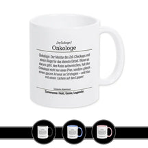 Tasse für Onkologe Weiß Geschenkidee Weihnachten