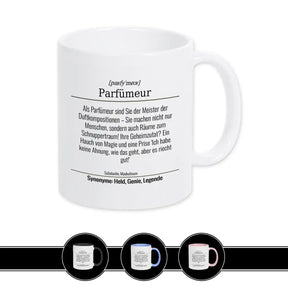 Tasse für Parfümeur Weiß Geschenkidee Weihnachten