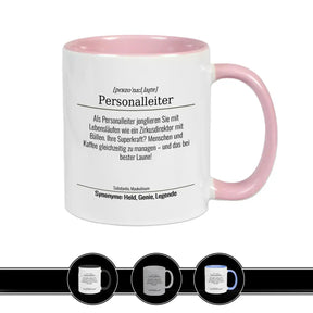 Tasse für Personalleiter Altrosa Geschenkidee Weihnachten