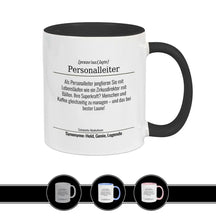 Tasse für Personalleiter Schwarz Geschenkidee Weihnachten