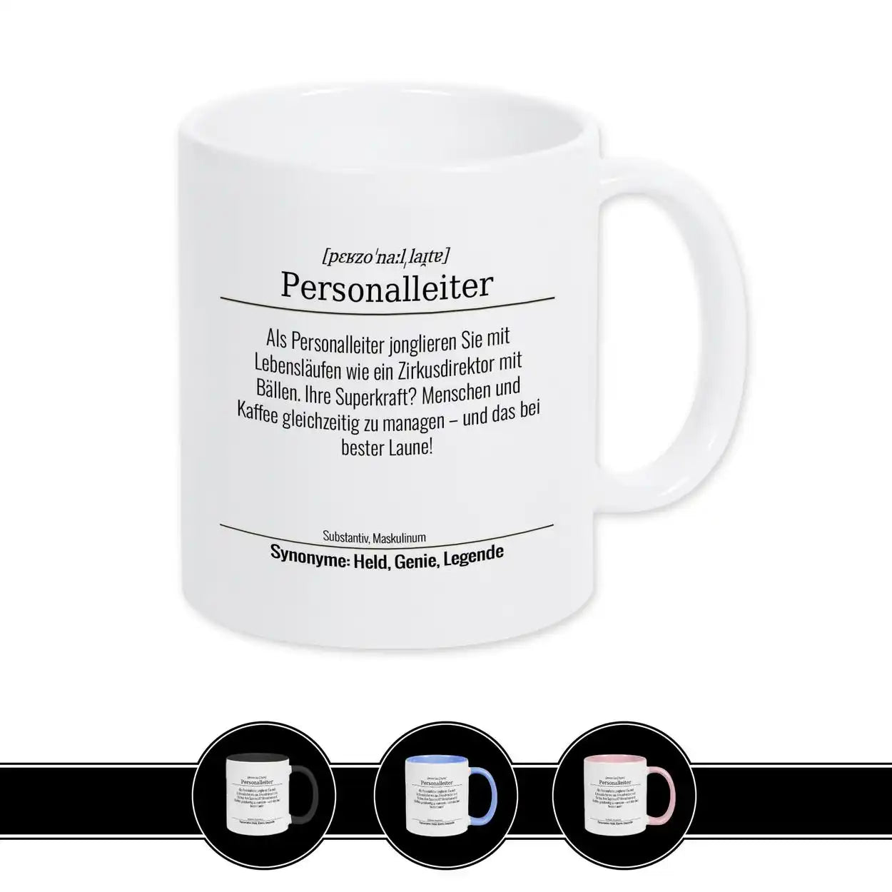 Tasse für Personalleiter Weiß Geschenkidee Weihnachten