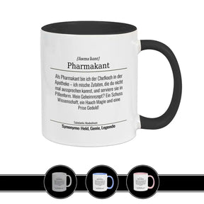 Tasse für Pharmakant Schwarz Geschenkidee Weihnachten