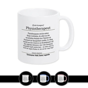 Tasse für Physiotherapeut Weiß Geschenkidee Weihnachten