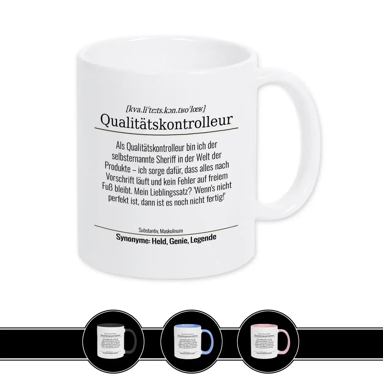 Tasse für Qualitätskontrolleur Weiß Geschenkidee Weihnachten