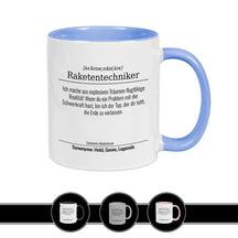 Tasse für Raketentechniker Hellblau Geschenkidee Weihnachten