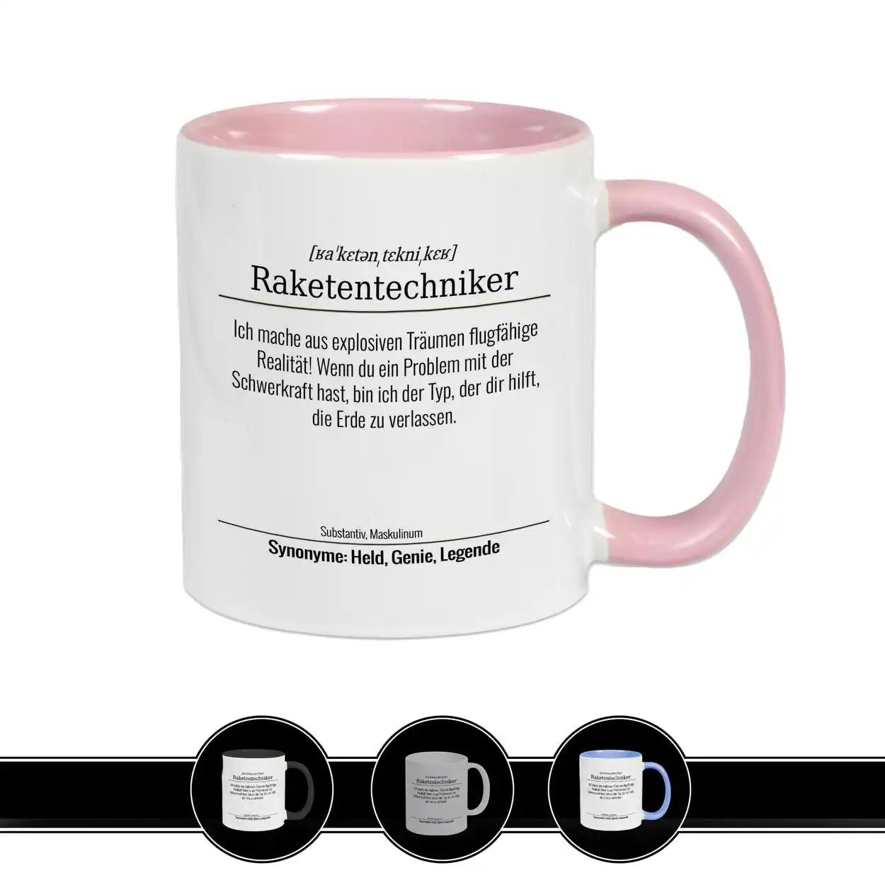 Tasse für Raketentechniker Altrosa Geschenkidee Weihnachten