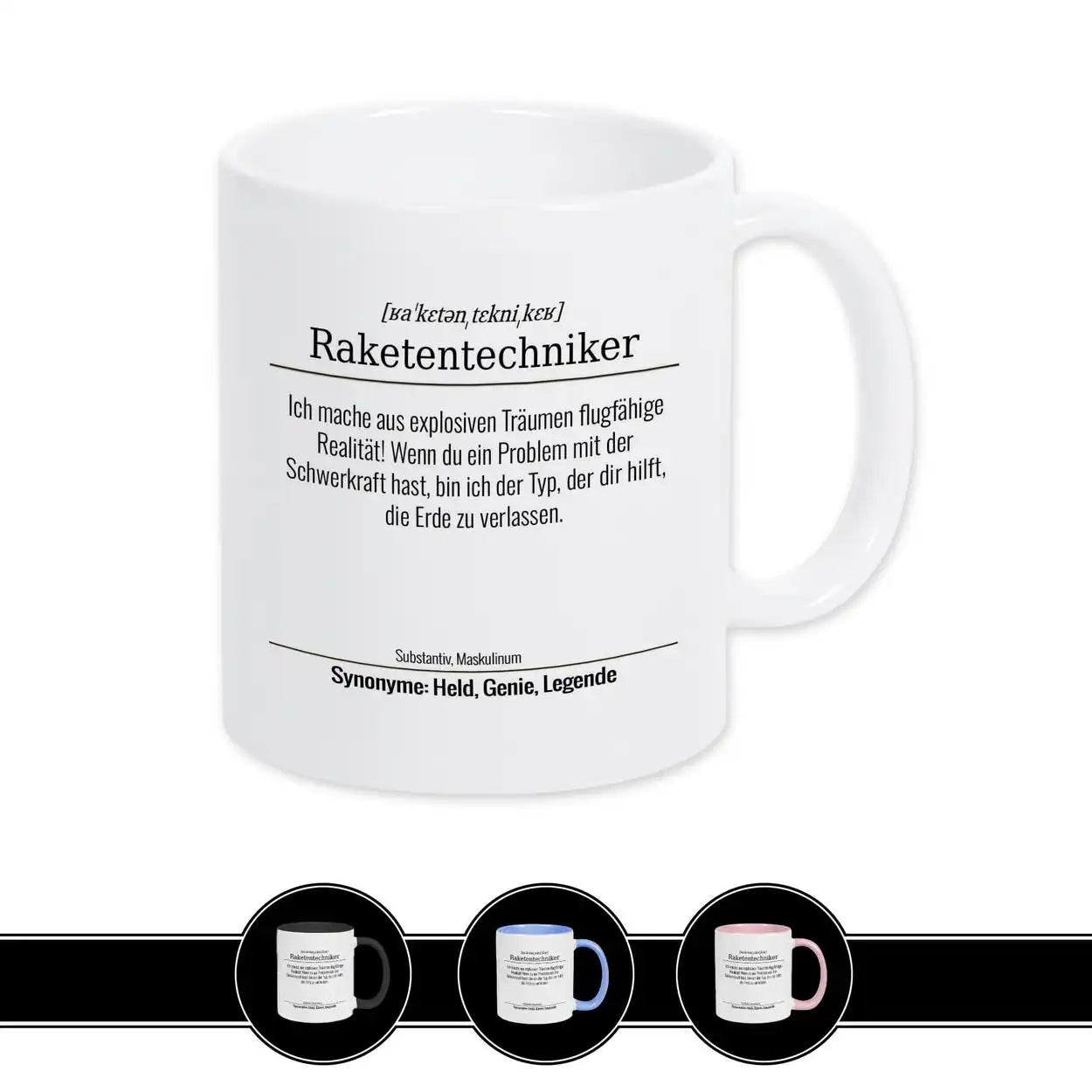 Tasse für Raketentechniker Weiß Geschenkidee Weihnachten