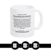 Tasse für Raumfahrttechniker Weiß Geschenkidee Weihnachten