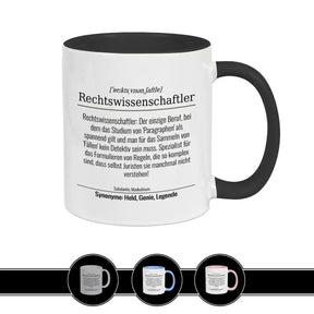 Tasse für Rechtswissenschaftler Berufstassen Druckerino Schwarz  