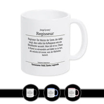 Tasse für Regisseur Weiß Geschenkidee Weihnachten