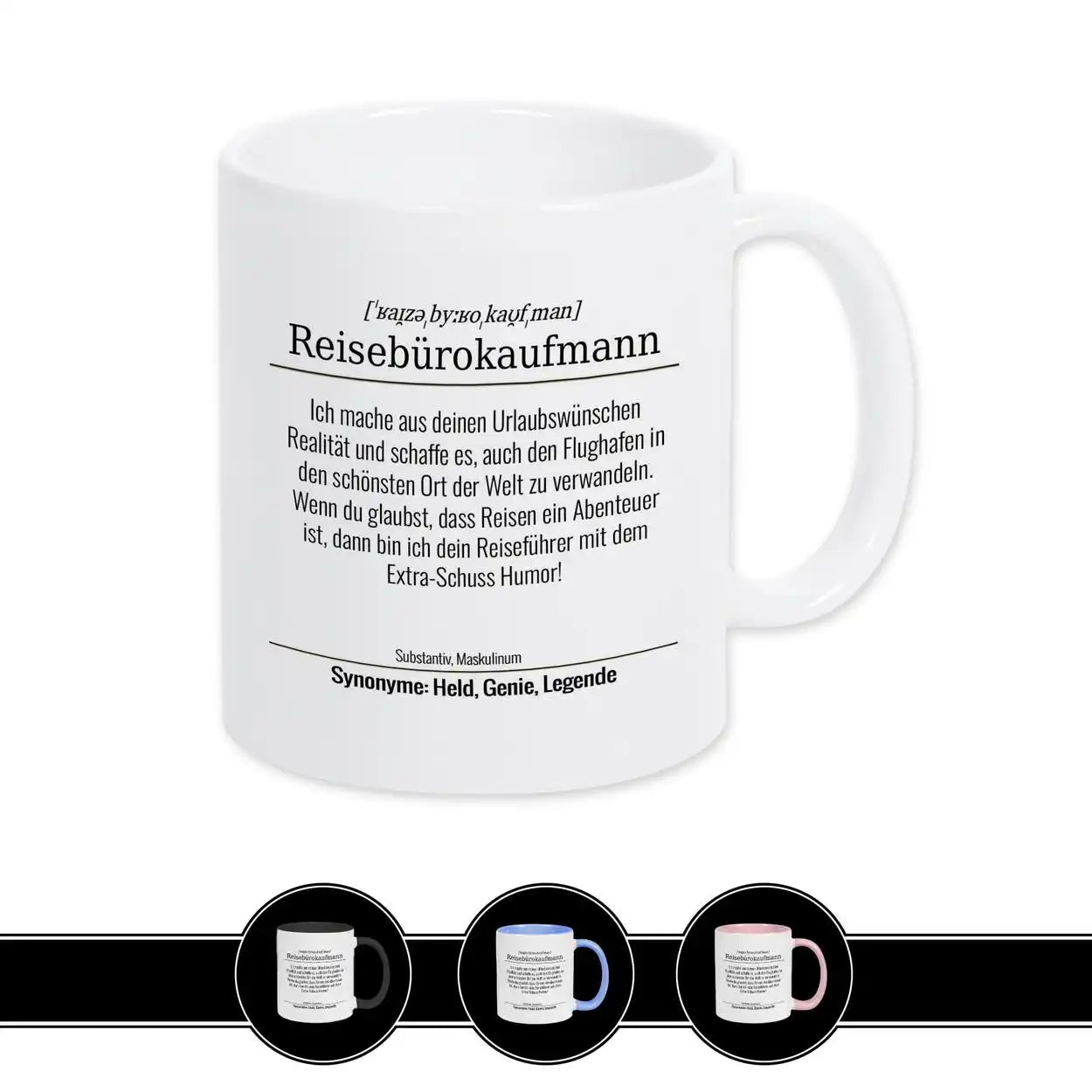 Tasse für Reisebürokaufmann Berufstassen Druckerino Weiß  