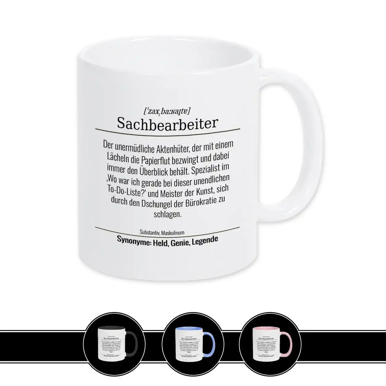 Tasse für Sachbearbeiter Weiß Geschenkidee Weihnachten