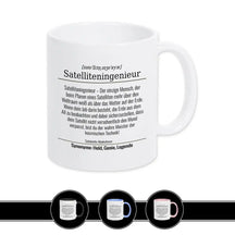 Tasse für Satelliteningenieur Weiß Geschenkidee Weihnachten