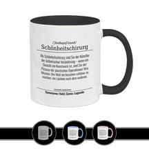 Tasse für Schönheitschirurg Schwarz Geschenkidee Weihnachten