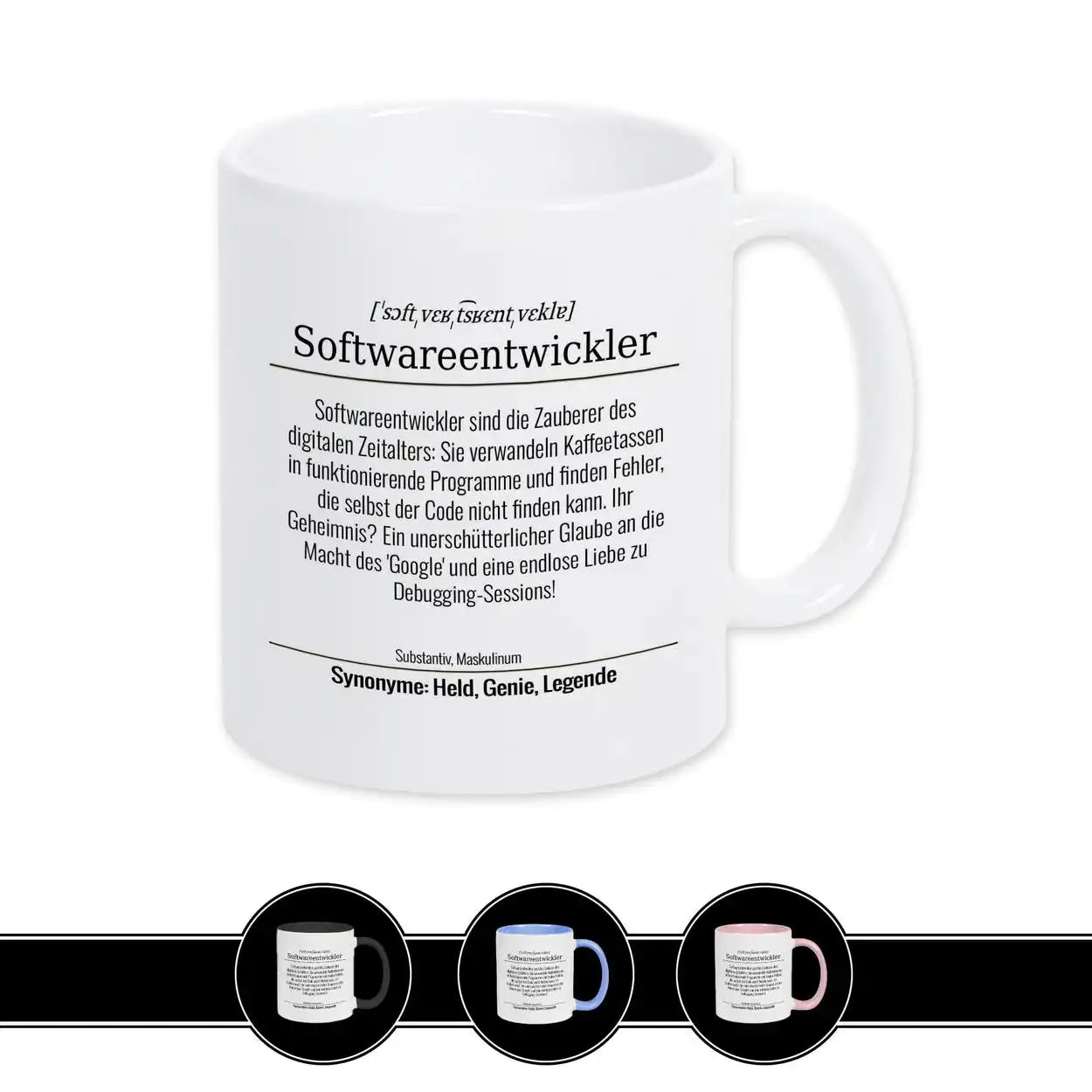 Tasse für Softwareentwickler Weiß Geschenkidee Weihnachten