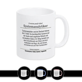 Tasse für Systemanalytiker Weiß Geschenkidee Weihnachten