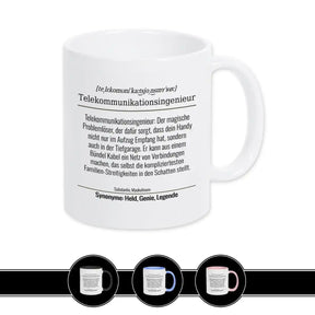 Tasse für Telekommunikationsingenieur Weiß Geschenkidee Weihnachten