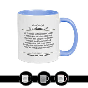 Tasse für Trendanalyst Hellblau Geschenkidee Weihnachten