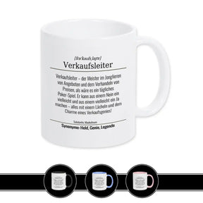 Tasse für Verkaufsleiter Weiß Geschenkidee Weihnachten