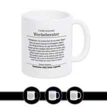 Tasse für Werbeberater Weiß Geschenkidee Weihnachten