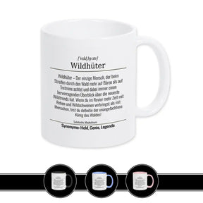 Tasse für Wildhüter Weiß Geschenkidee Weihnachten