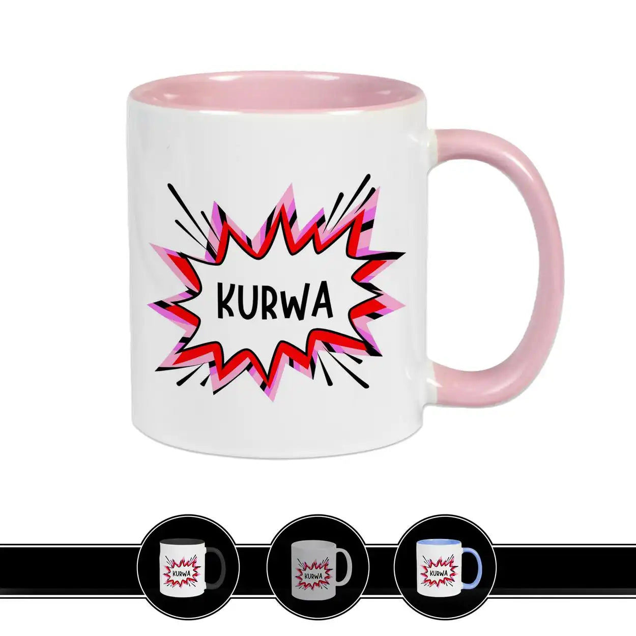 Lustige Tasse | Kurwa Rosa Geschenkideen