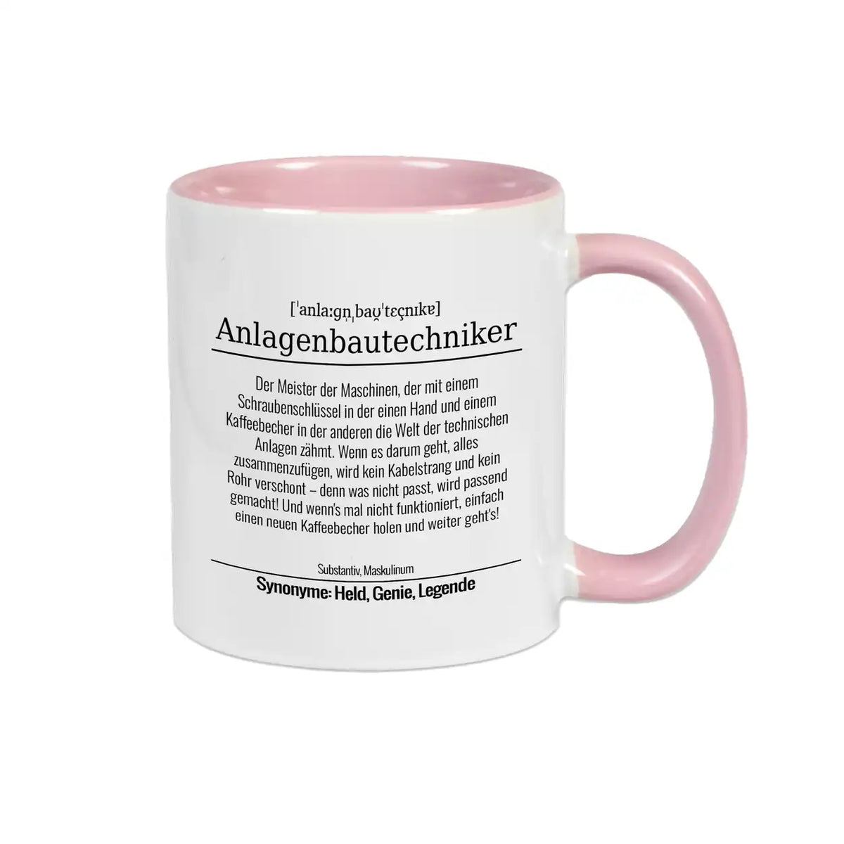 Tasse für Anlagenbautechniker Altrosa Geschenkideen