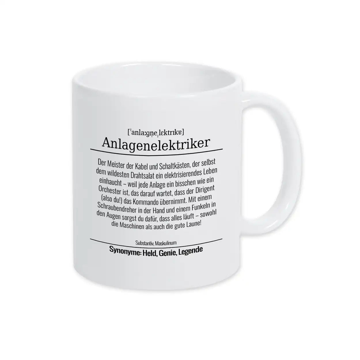 Tasse für Anlagenelektriker Weiß Geschenkideen