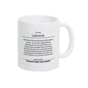 Tasse für Lehrerin Weiß Geschenke