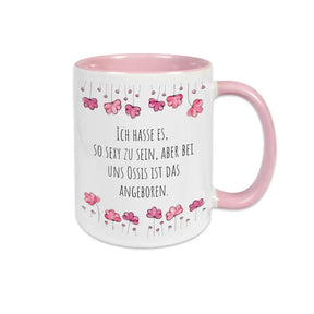 Tassen mit Spruch "Ich hasse es, so sexy zu sein, aber bei uns Ossis ist das angeboren" - Druckerino