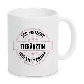 Tierärztin 100 Prozent Tasse - Druckerino