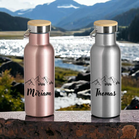 Trinkflasche personalisiert - Berge - Druckerino