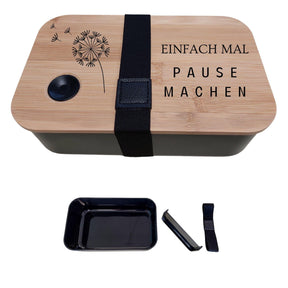 Lunchbox Pusteblume - Druckerino, Brotdose mit Fächern, Weihnachtsgeschenk Mama, Geschenk Papa